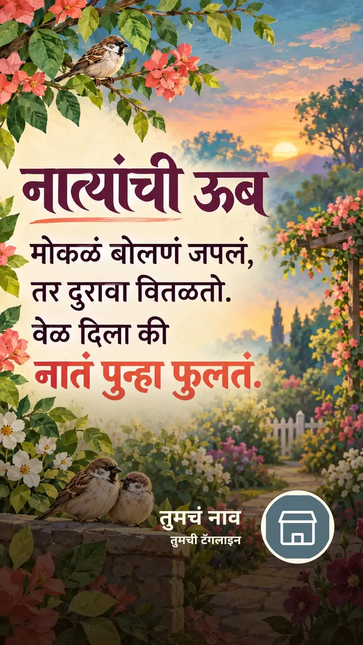 नात्यांची ऊब - Suvichar Image, निसर्ग, पक्षी