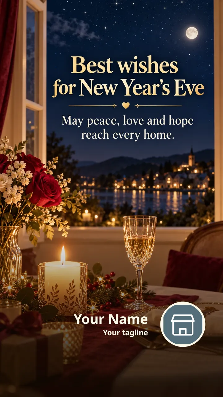 Best wishes for New Year’s Eve - Festival Image, Flowers, Nature
