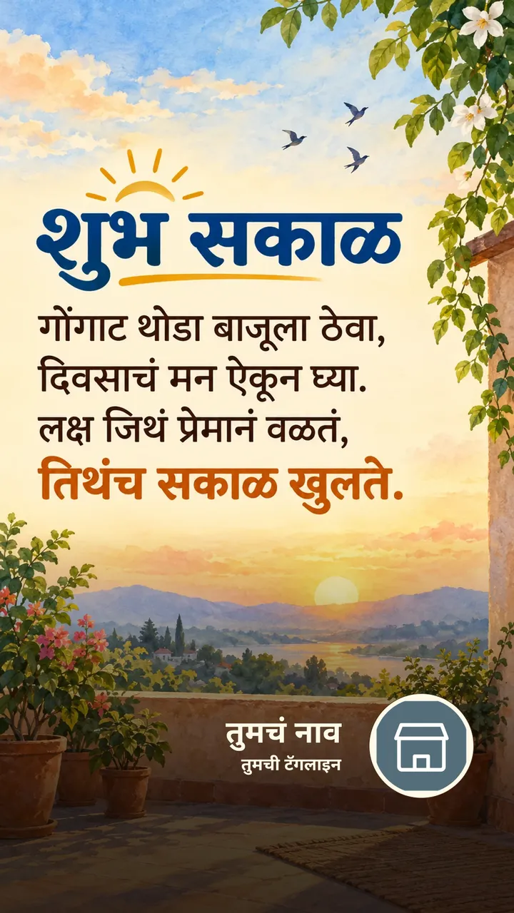शुभ सकाळ - गोंगाट थोडा बाजूला ठेवा, - Shubh Sakal Image, सूर्योदय, निसर्ग, पक्षी