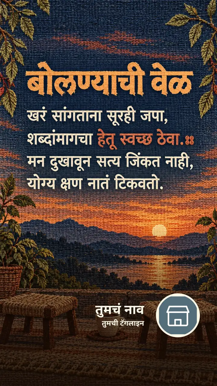 बोलण्याची वेळ - Suvichar Image, सूर्यास्त, निसर्ग, आकाश