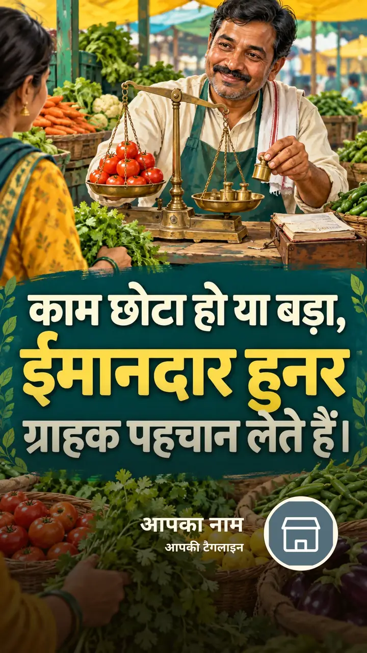 काम छोटा हो या बड़ा, - Motivational Image