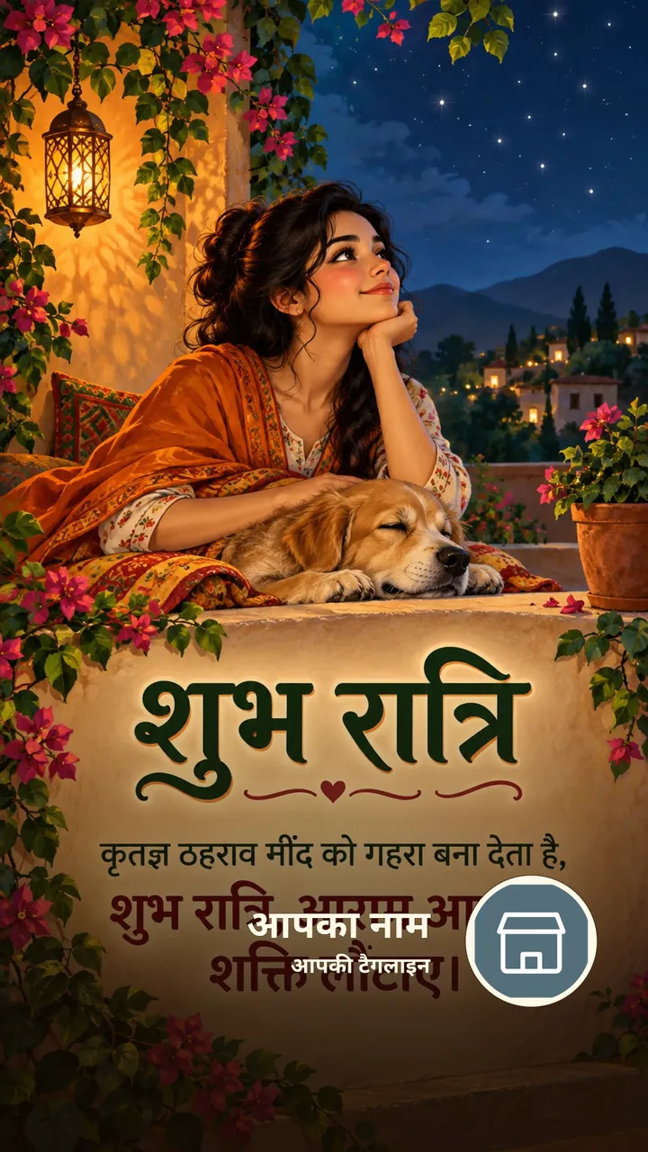 शुभ रात्रि - कृतज्ञ ठहराव नींद को गहरा बना देता है, - शुभ रात्रि - Shubh Ratri Image, चाँद, तारे, मोमबत्ती