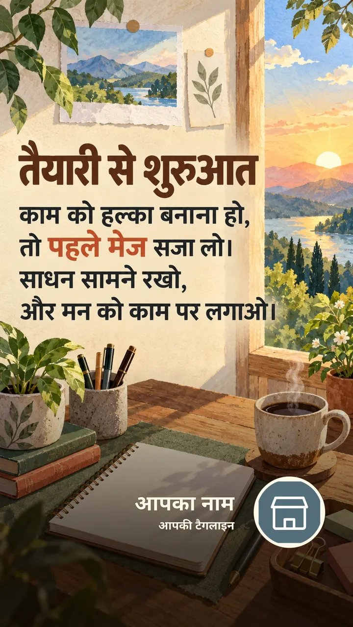 तैयारी से शुरुआत - Motivational Image, प्रकृति