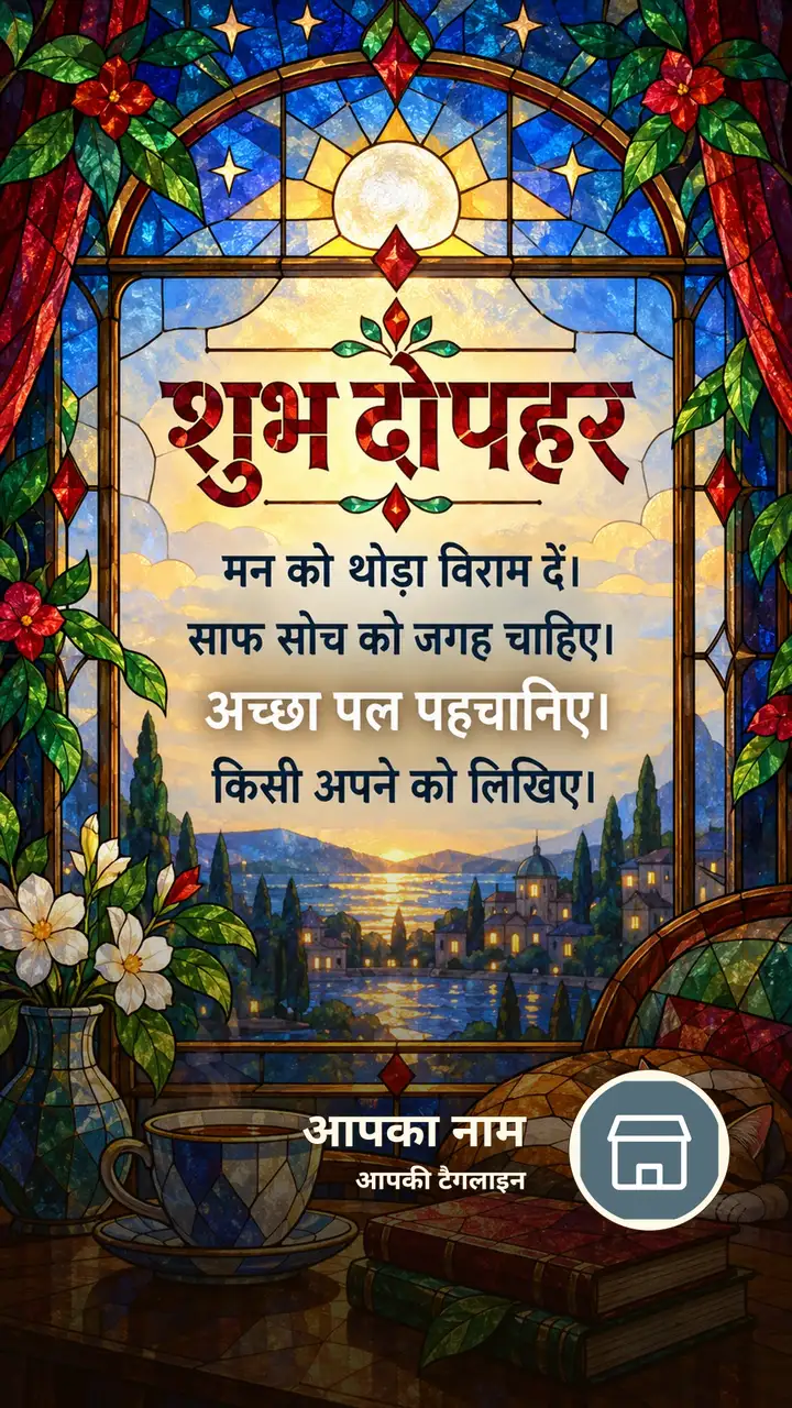शुभ दोपहर - मन को थोड़ा विराम दें। - साफ सोच को जगह - Dopahar Image