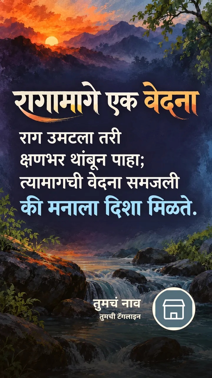 रागामागे एक वेदना - Suvichar Image, निसर्ग