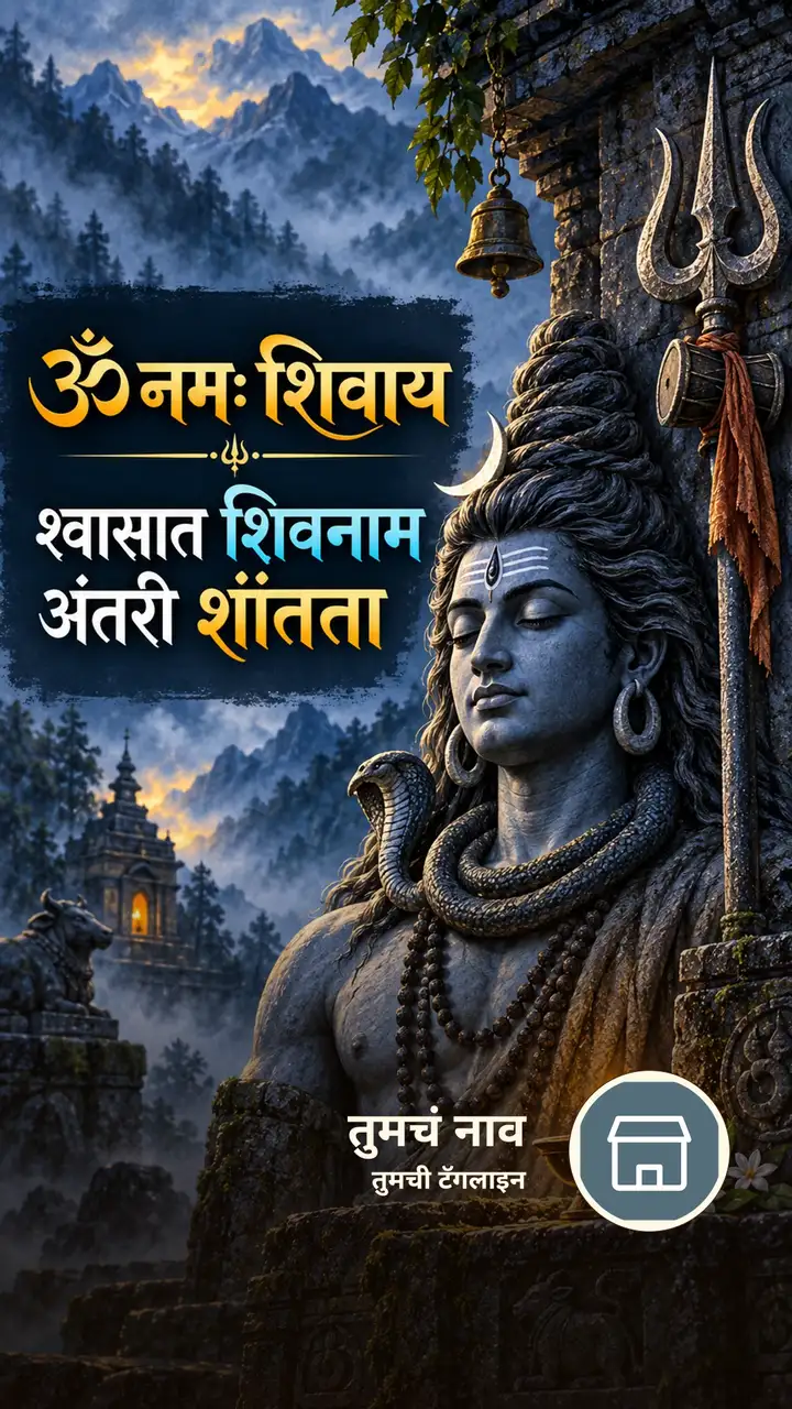 ॐ नमः शिवाय - श्वासात शिवनाम - Bhakti Image, दिवा, शिव