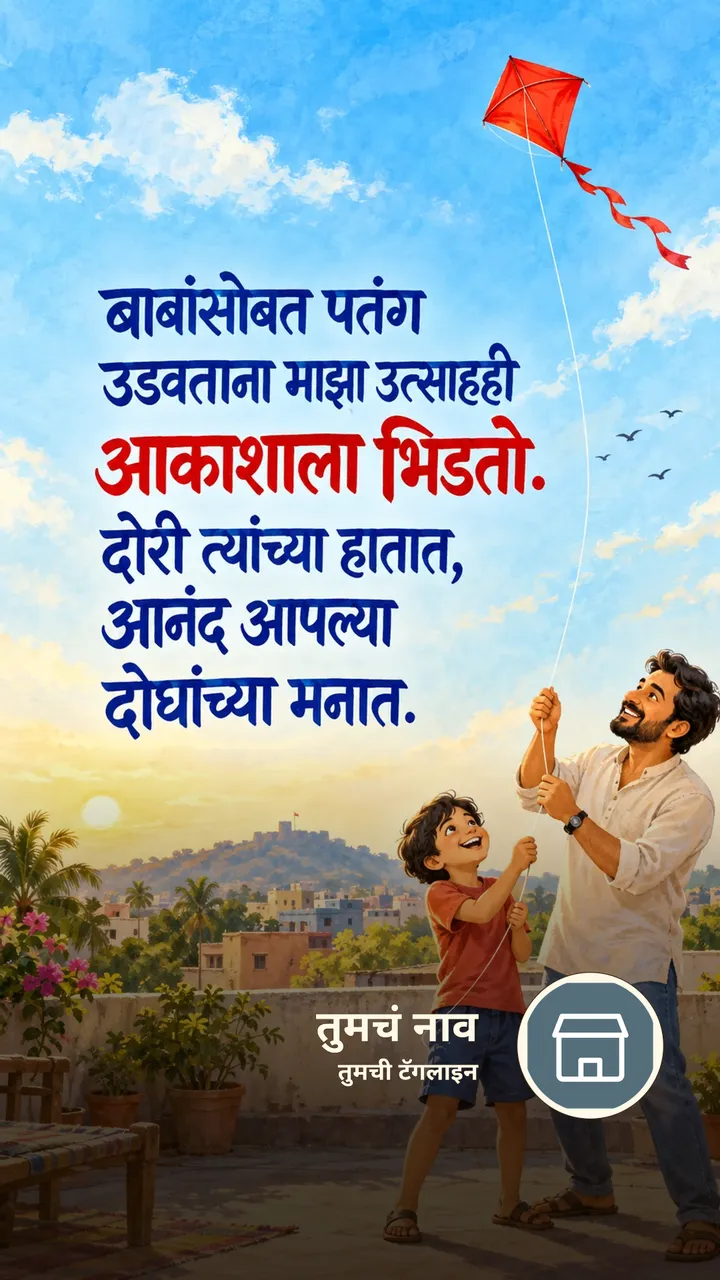 बाबांसोबत पतंग - नातीगोती Image, आकाश, कुटुंब
