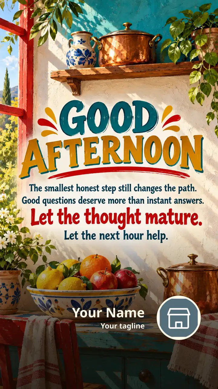 GOOD AFTERNOON - The smallest honest step still changes the path. - Afternoon Image