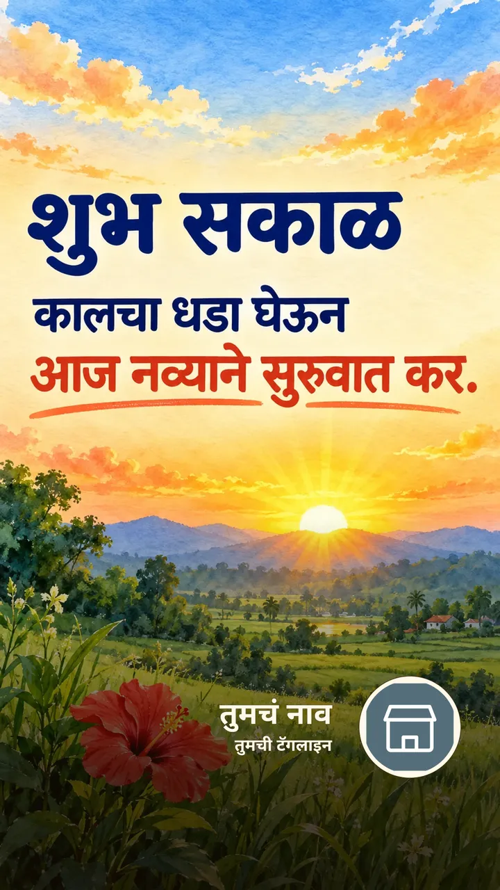 शुभ सकाळ - कालचा धडा घेऊन - Shubh Sakal Image, फुलं, सूर्योदय, निसर्ग