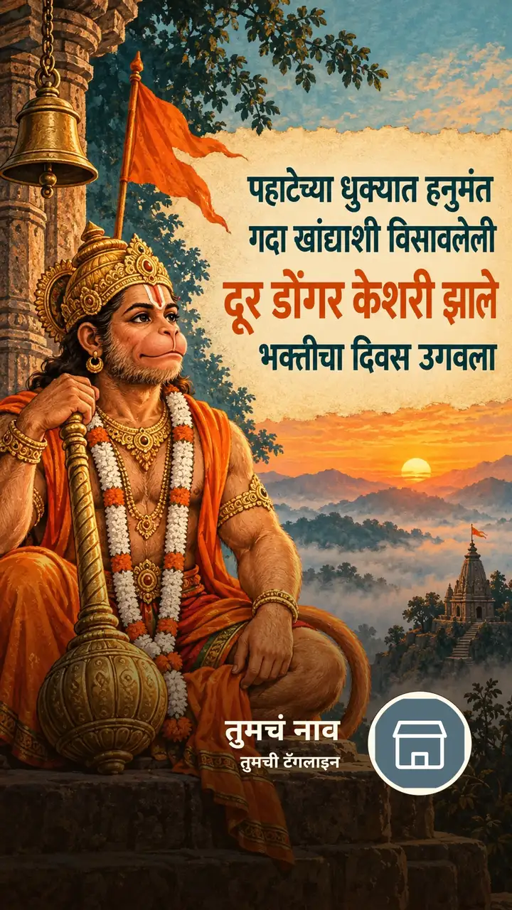 पहाटेच्या धुक्यात हनुमंत - Bhakti Image, हनुमान
