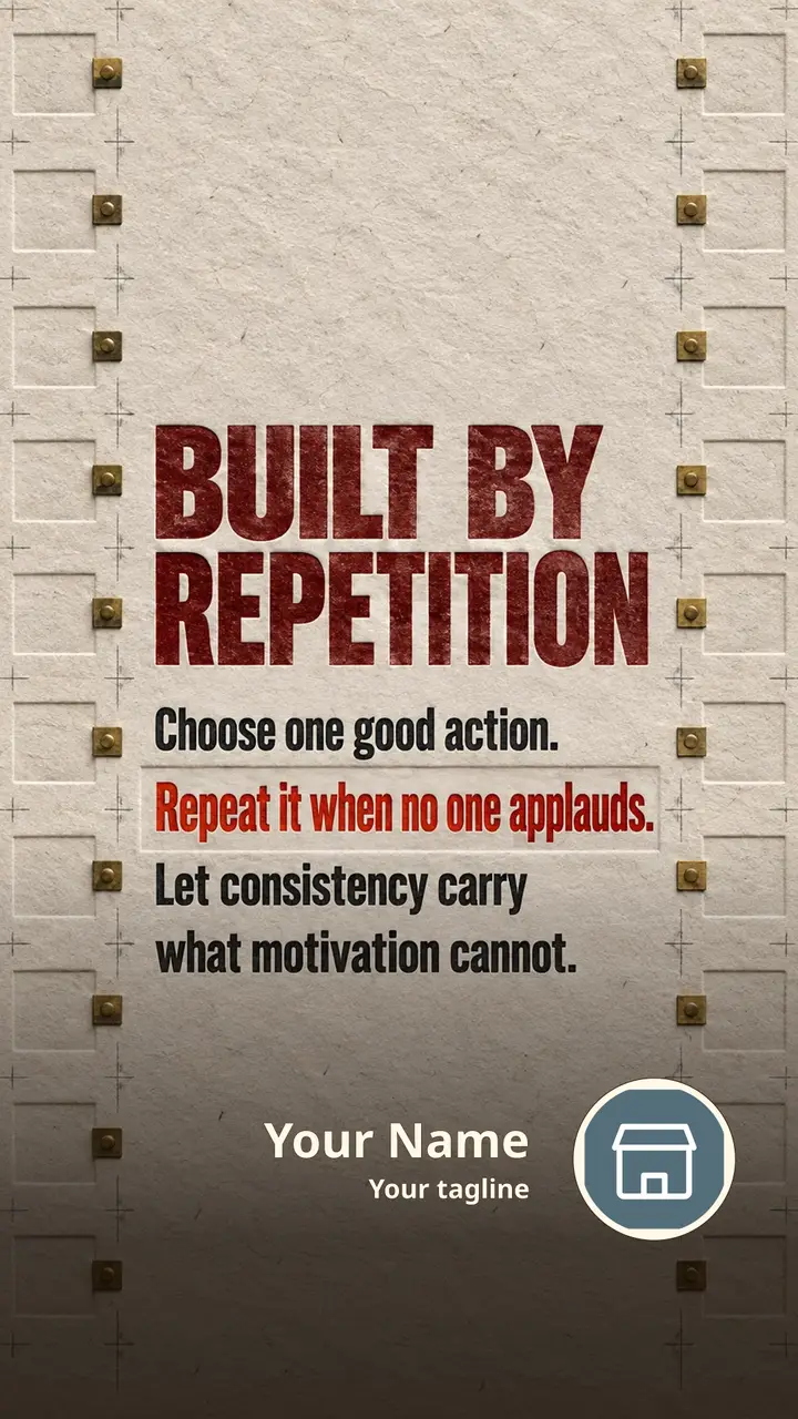 BUILT BY REPETITION - Motivational Image