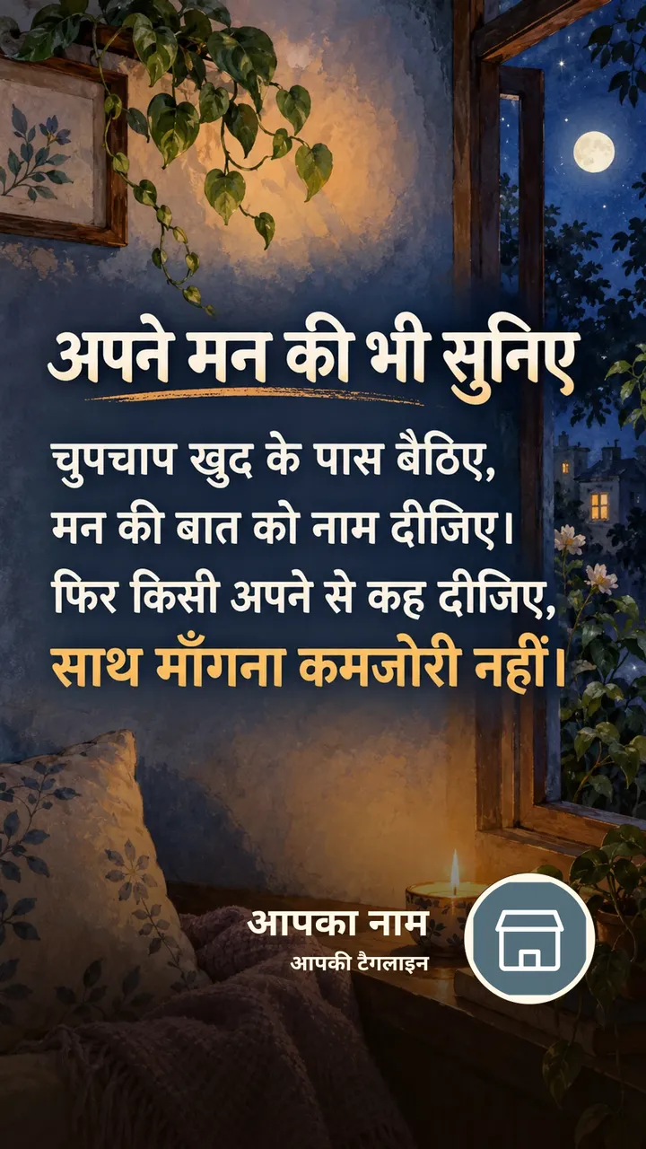 अपने मन की भी सुनिए - Suvichar Image