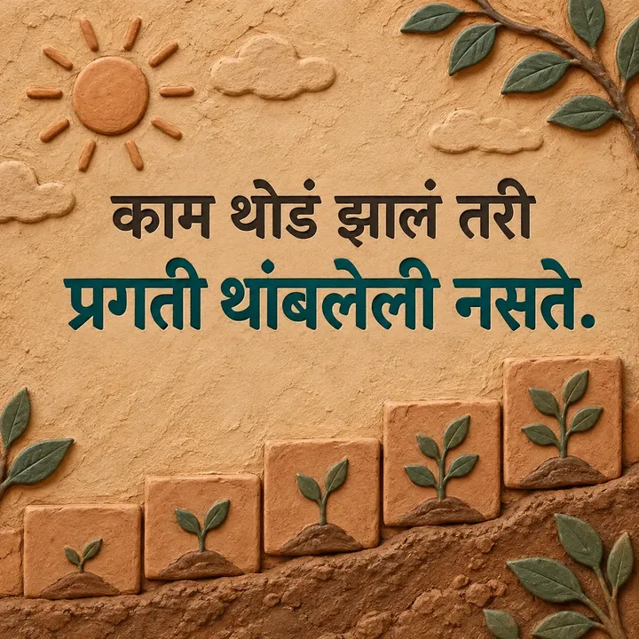 काम थोडं झालं तरी - Motivation Image