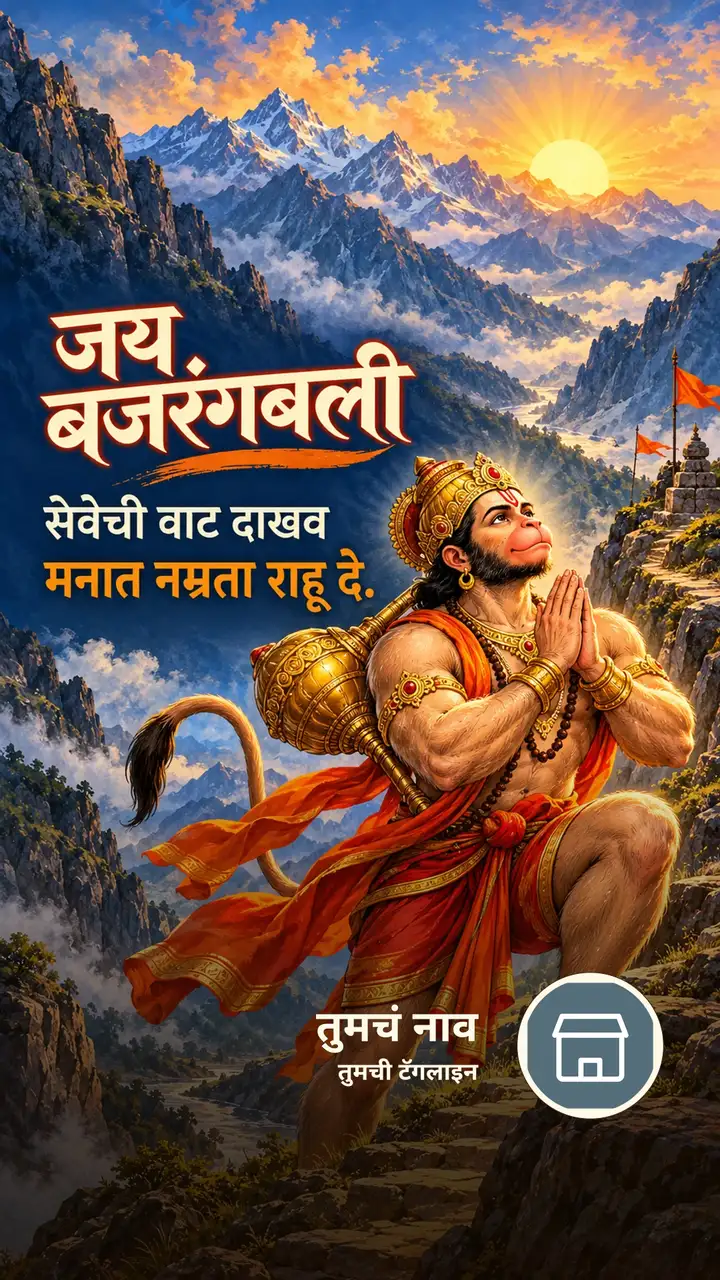 जय बजरंगबली - सेवेची वाट दाखव - Bhakti Image, डोंगर, हनुमान