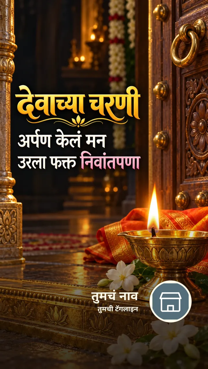 देवाच्या चरणी - Bhakti Image, फुलं, दिवा
