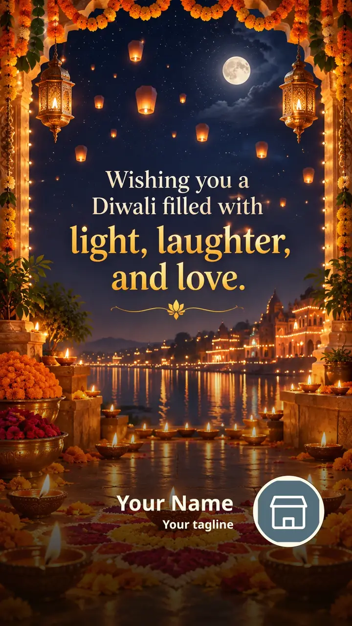 Wishing you a Diwali filled with light - Festival Image, Flowers, Sky, Diya