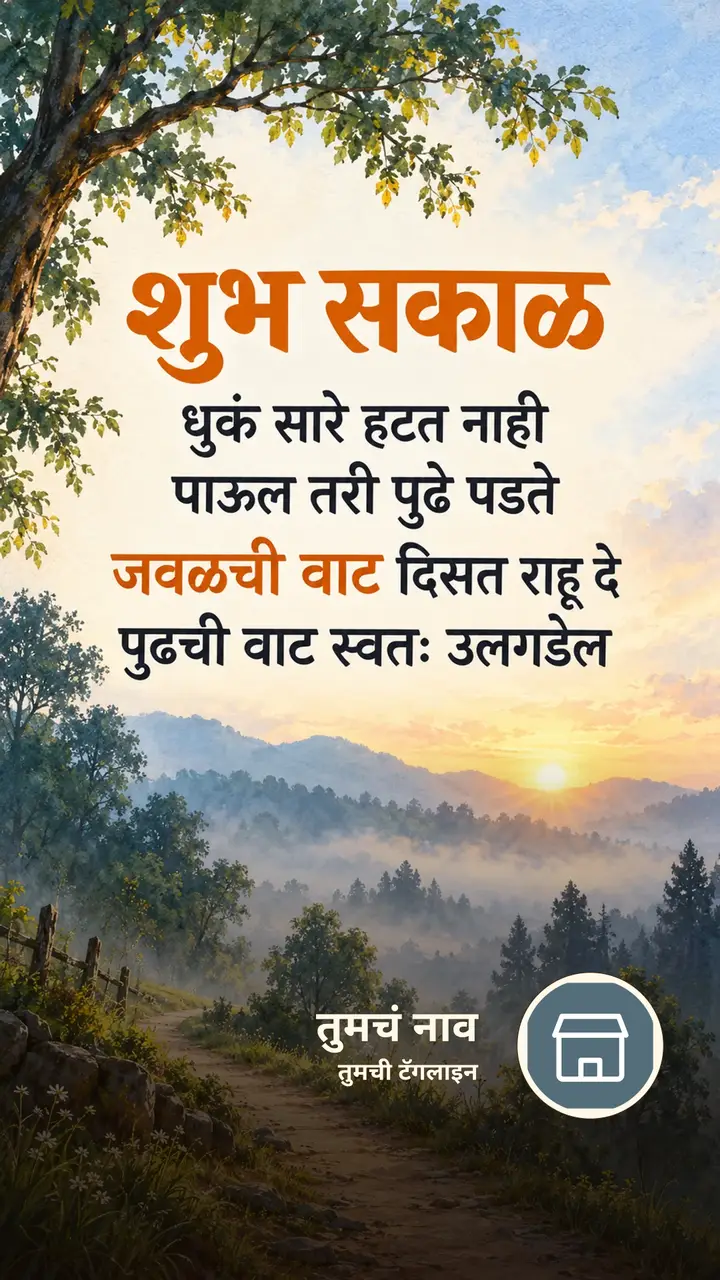 शुभ सकाळ - धुकं सारे हटत नाही - Shubh Sakal Image, निसर्ग