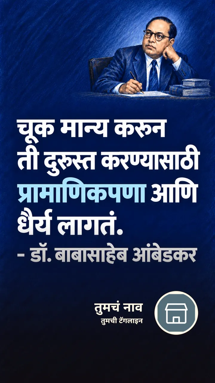 चूक मान्य करून - Suvichar Image