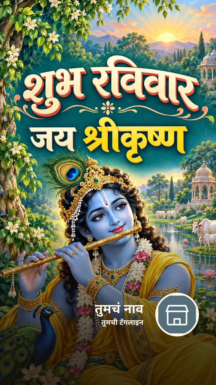 शुभ रविवार - जय श्रीकृष्ण - Bhakti Image, कृष्ण
