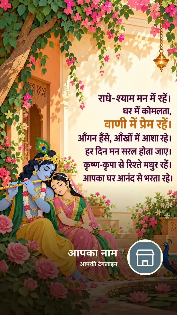 राधे-श्याम मन में रहें। - Bhakti Image, गुलाब, प्रकृति, राधा कृष्ण