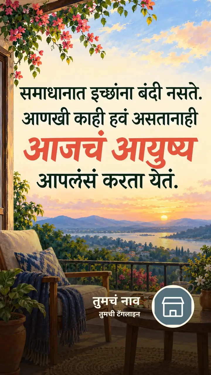 समाधानात इच्छांना बंदी नसते. - Suvichar Image, निसर्ग, आकाश