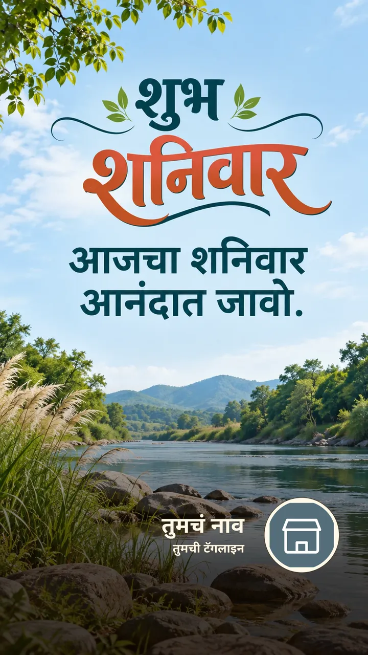 शुभ शनिवार - आजचा शनिवार आनंदात जावो. - दिवसभराच्या शुभेच्छा Image, निसर्ग, डोंगर, नदी