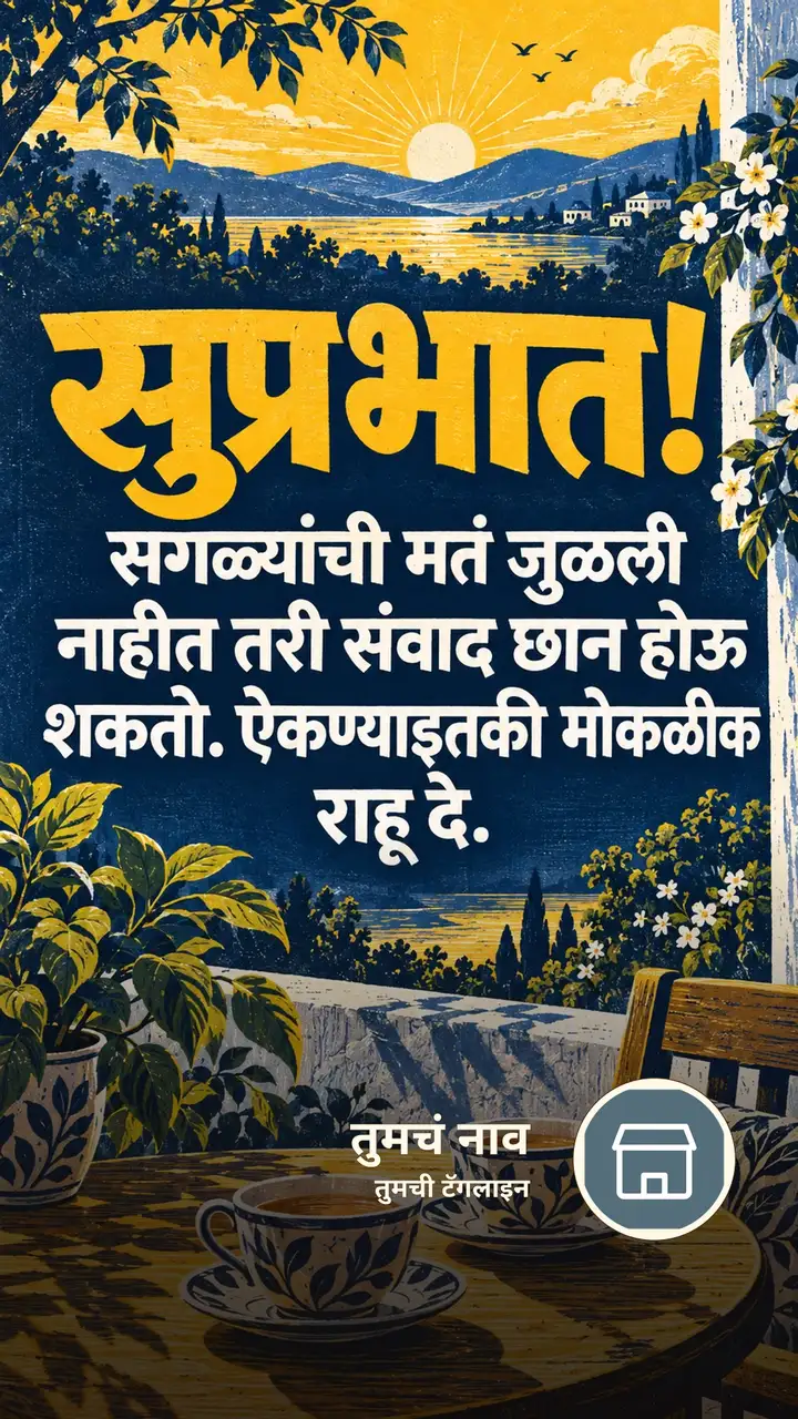 सुप्रभात! - सगळ्यांची मतं जुळली - Shubh Sakal Image, निसर्ग, चहा