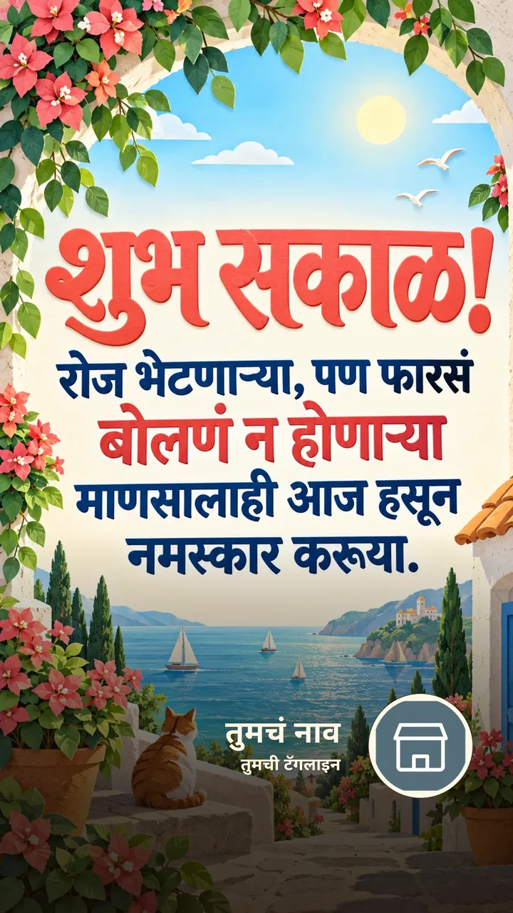 शुभ सकाळ! - रोज भेटणाऱ्या, पण फारसं - Shubh Sakal Image, समुद्र, आकाश