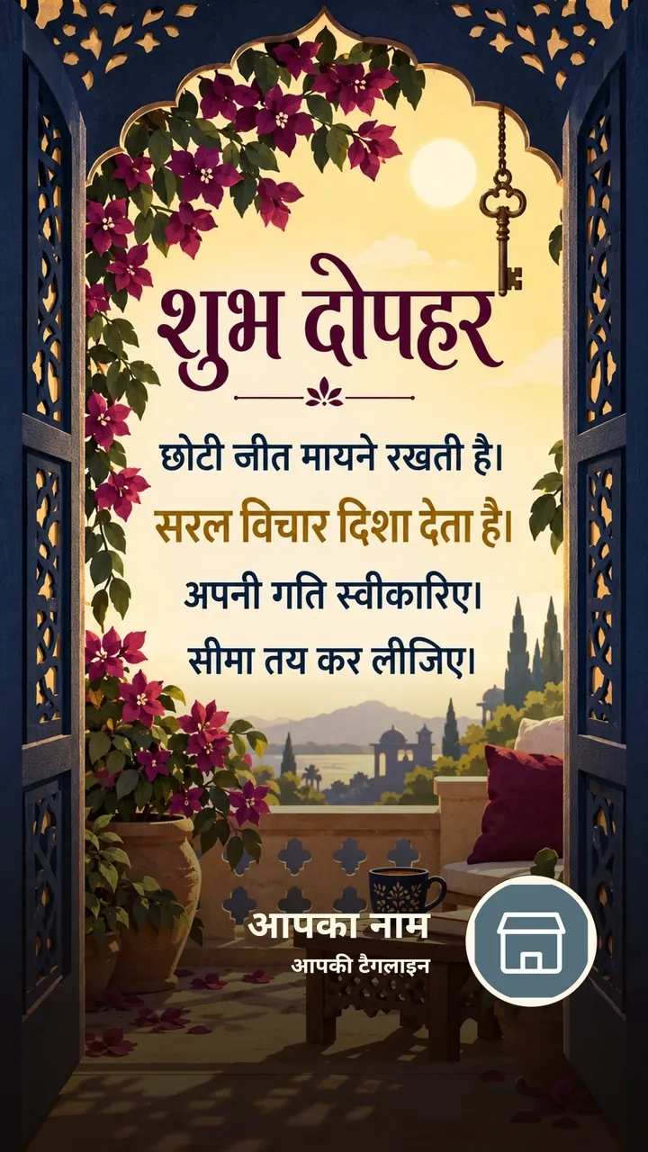 शुभ दोपहर - छोटी जीत मायने रखती है। - सरल विचार दिशा - Dopahar Image
