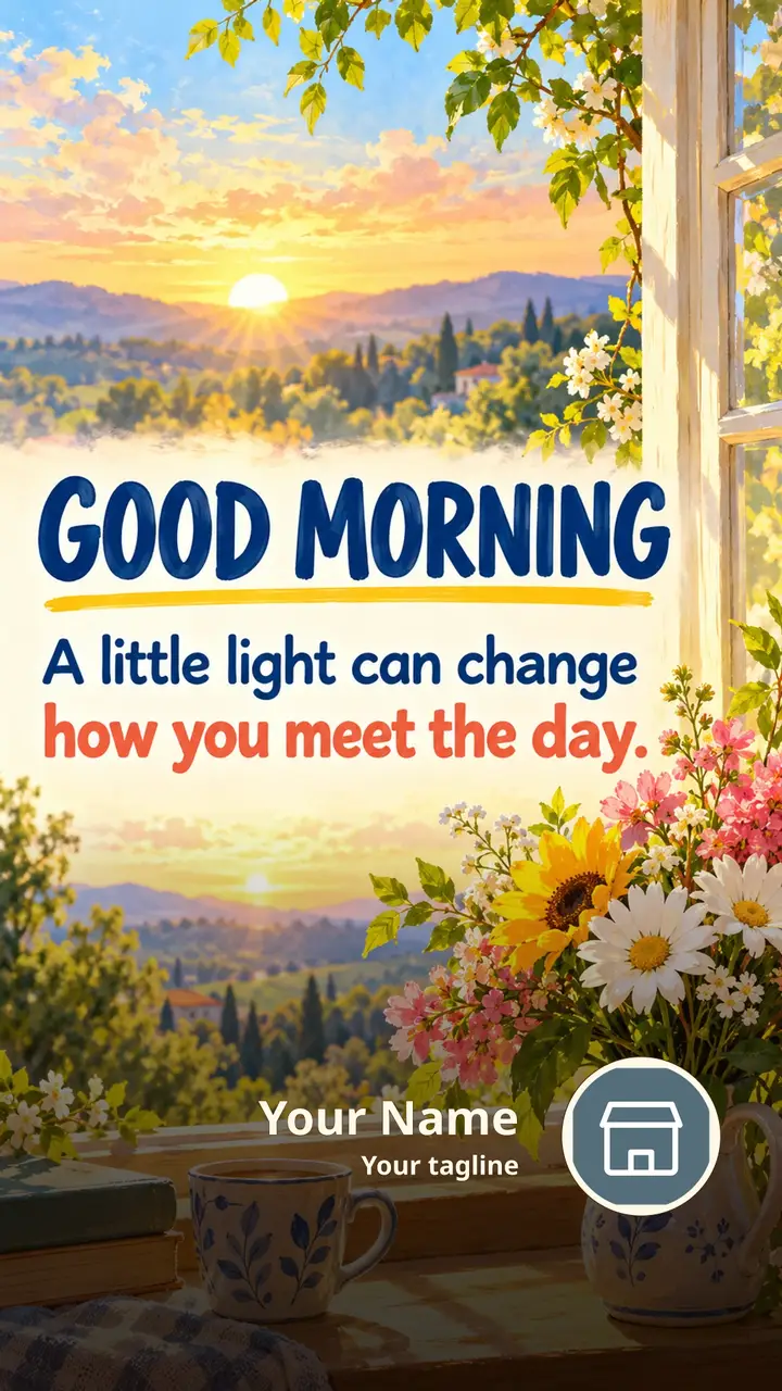 GOOD MORNING - A little light can change - Good Morning Image, Flowers, Sunrise