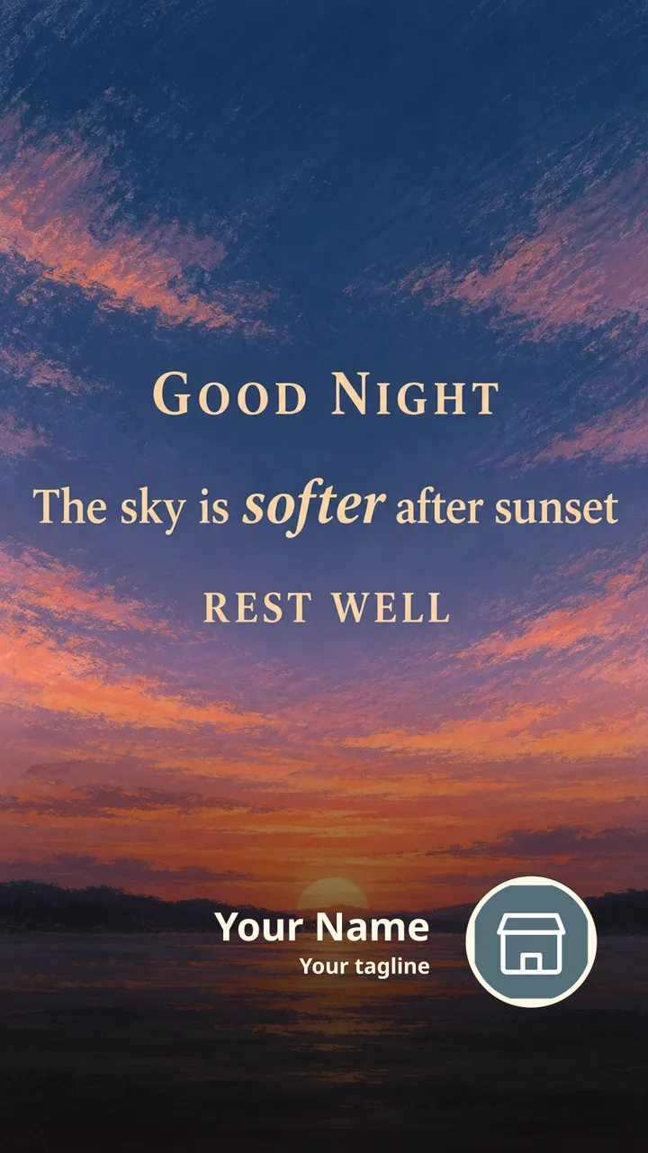 Good Night - The sky is softer after sunset - Good Night Image, Sky, Moon