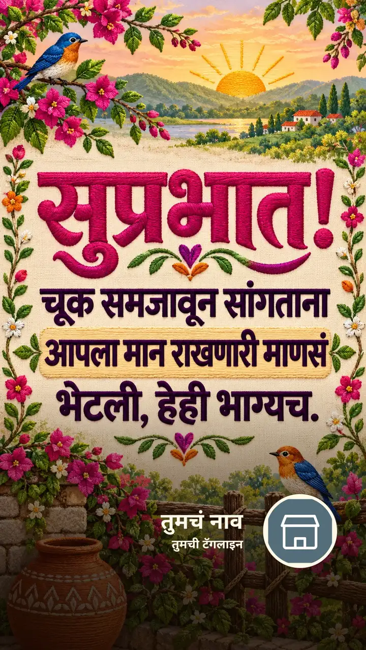 सुप्रभात! - चूक समजावून सांगताना - Shubh Sakal Image, फुलं, पक्षी