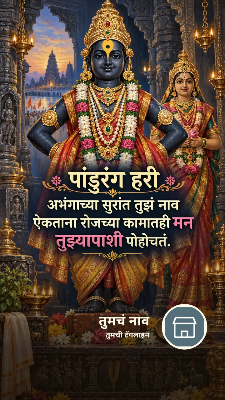 पांडुरंग हरी - अभंगाच्या सुरांत तुझं नाव - Bhakti Image, फुलं, नदी, विठ्ठल
