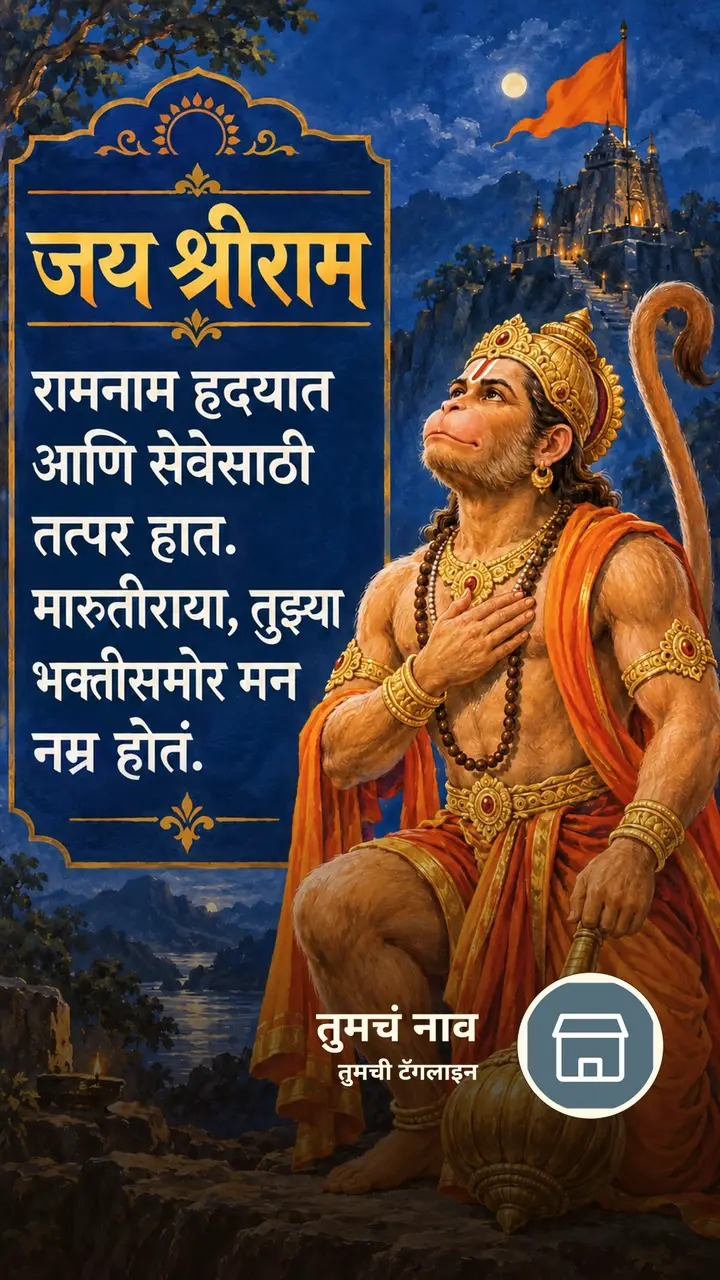 जय श्रीराम - रामनाम हृदयात - Bhakti Image, हनुमान