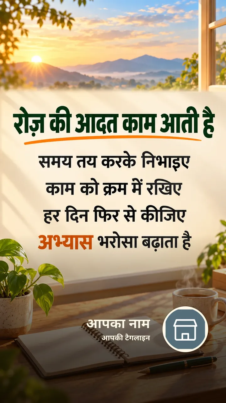 रोज़ की आदत काम आती है - Motivational Image, प्रकृति