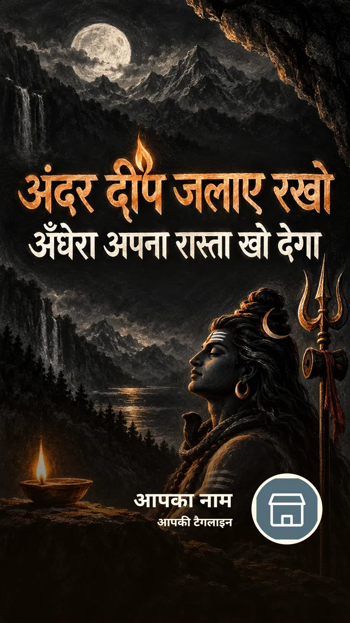अंदर दीप जलाए रखो - Bhakti Image, शिव