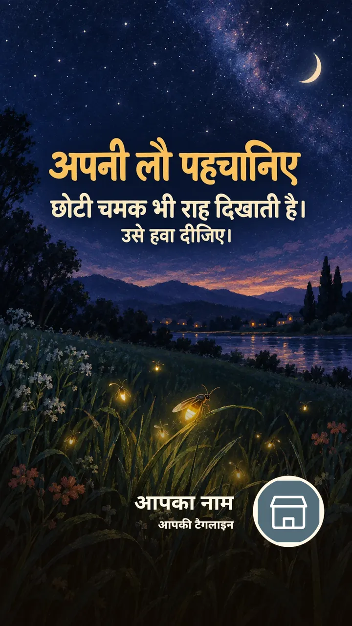अपनी लौ पहचानिए - Motivational Image, प्रकृति