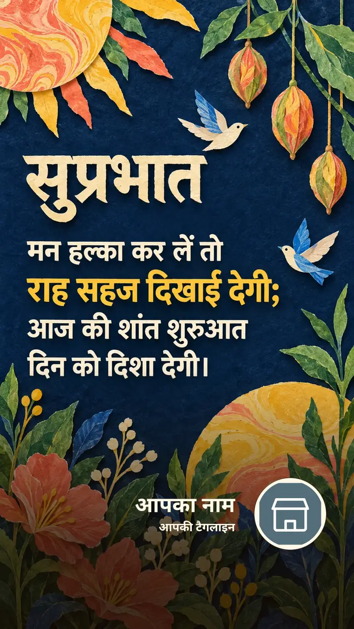 सुप्रभात - मन हल्का कर लें तो - Suprabhat Image, फूल, सूर्योदय, पक्षी