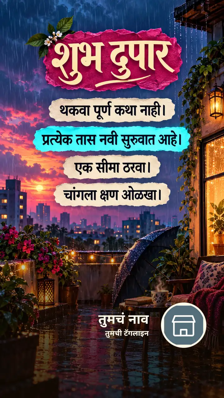 शुभ दुपार - थकवा पूर्ण कथा नाही। - प्रत्येक तास नवी - Shubh Dupar Image