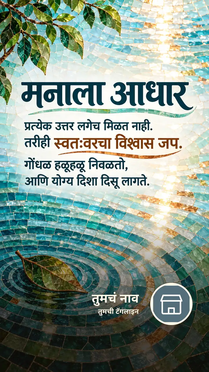 मनाला आधार - Suvichar Image, निसर्ग
