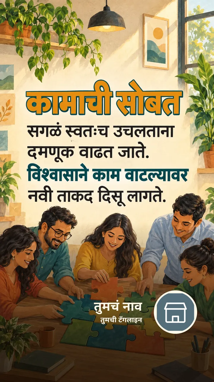 कामाची सोबत - Suvichar Image, मित्र