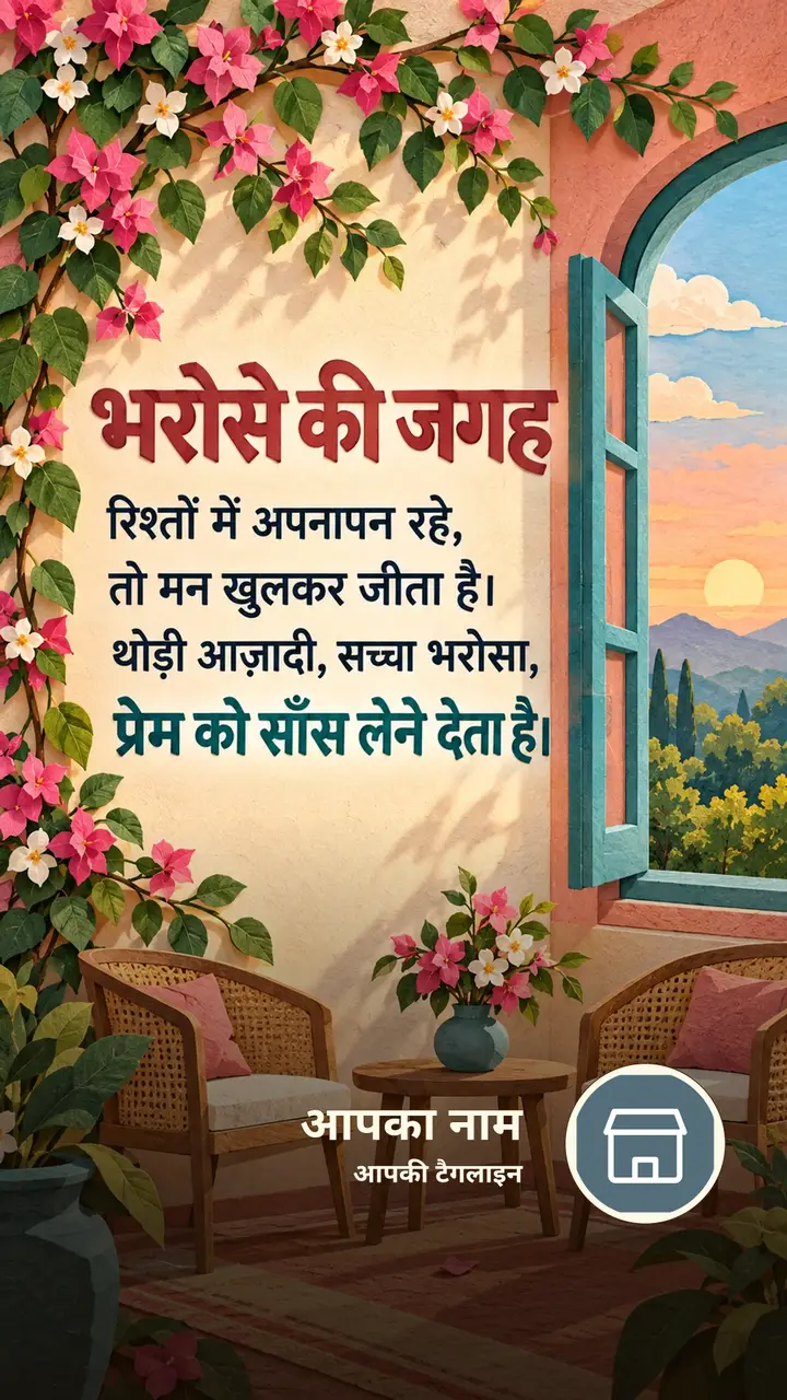 भरोसे की जगह - Suvichar Image, फूल, प्रकृति