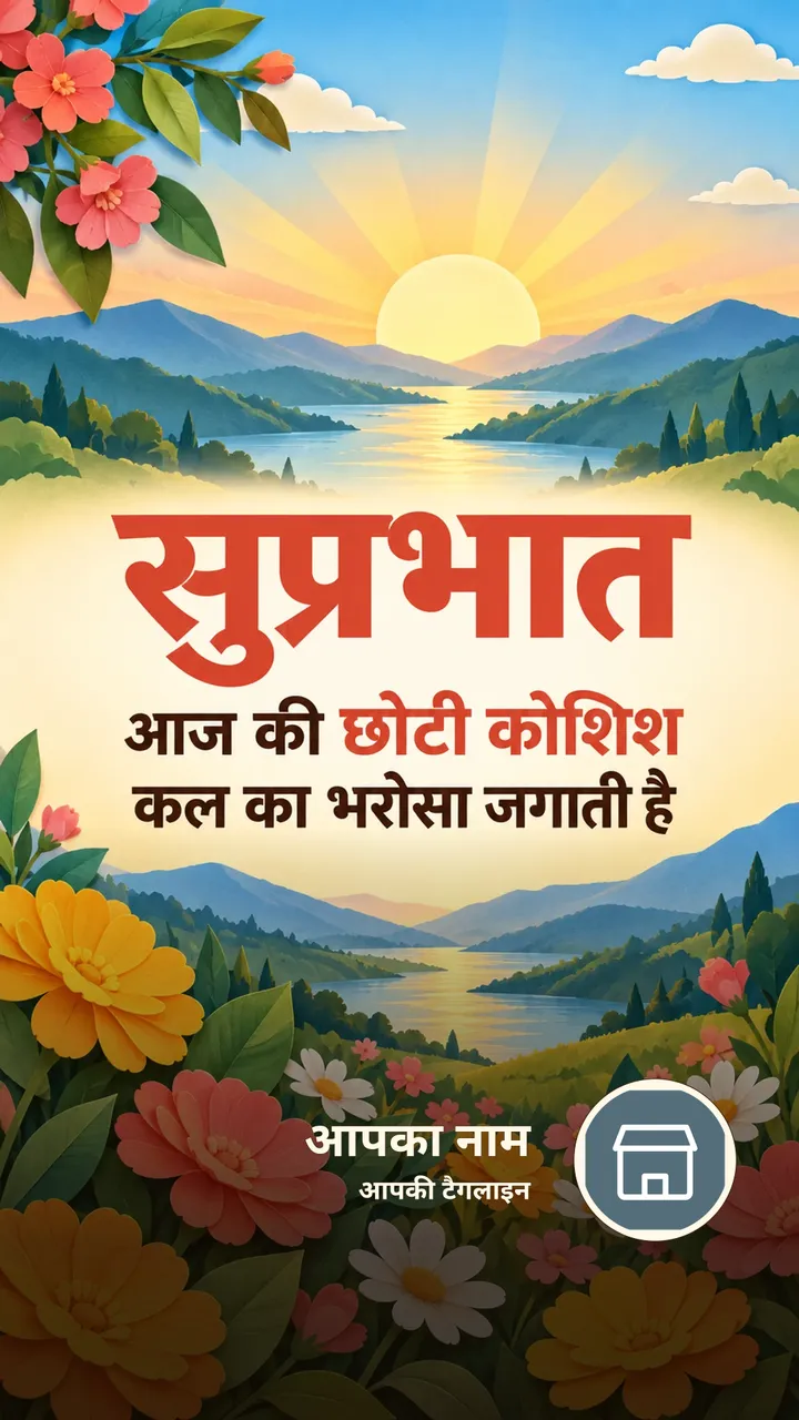 सुप्रभात - आज की छोटी कोशिश - Suprabhat Image, फूल, सूर्योदय