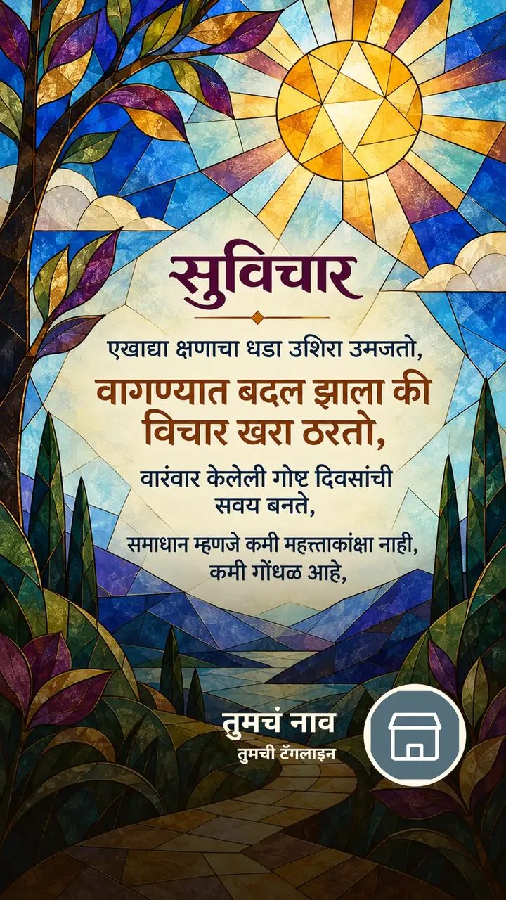 सुविचार - एखाद्या क्षणाचा धडा उशिरा उमजतो, - वागण्यात बदल झाला की - Suvichar Image, कमळ, निसर्ग