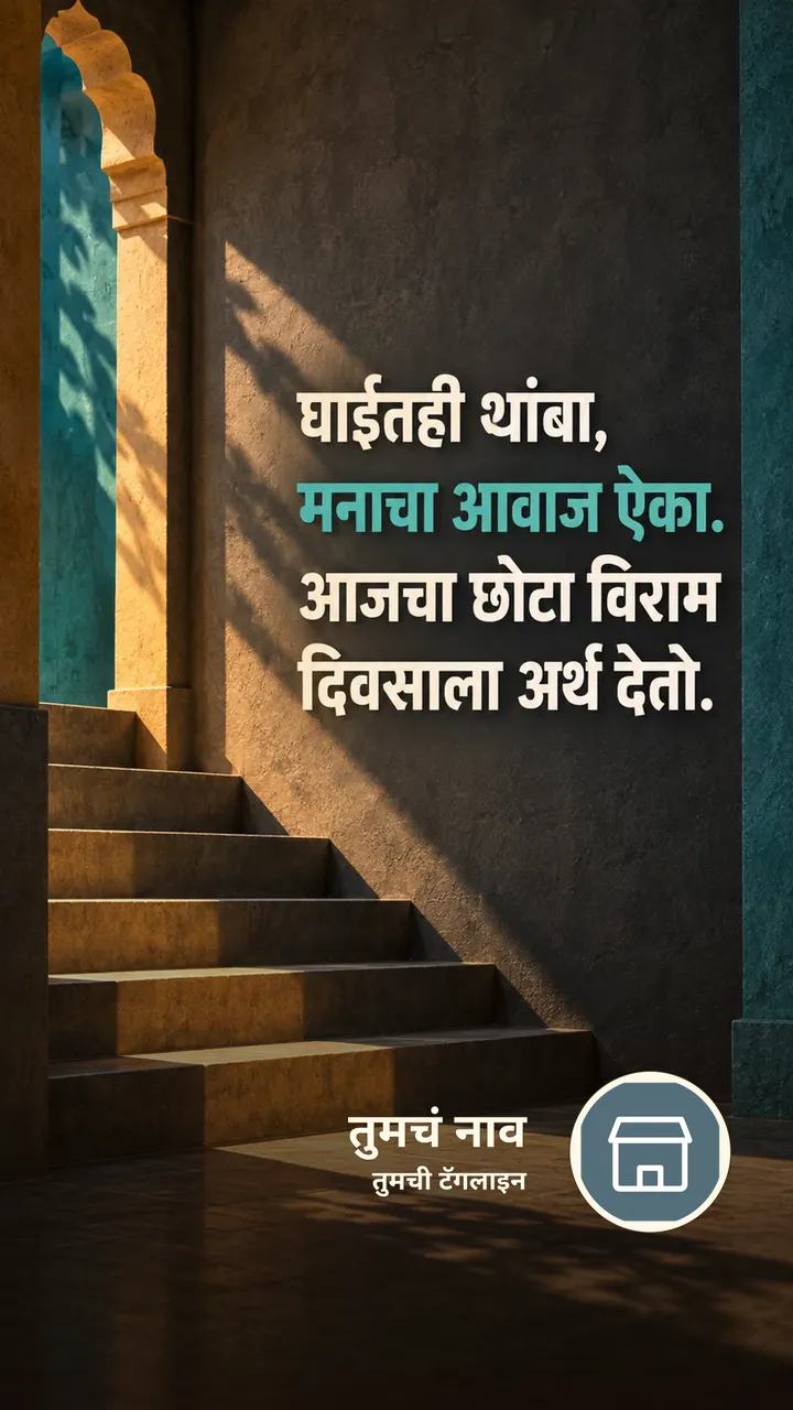 घाईतही थांबा, - Shubh Sakal Image, गाव