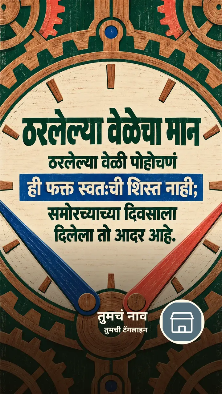 ठरलेल्या वेळेचा मान - Suvichar Image