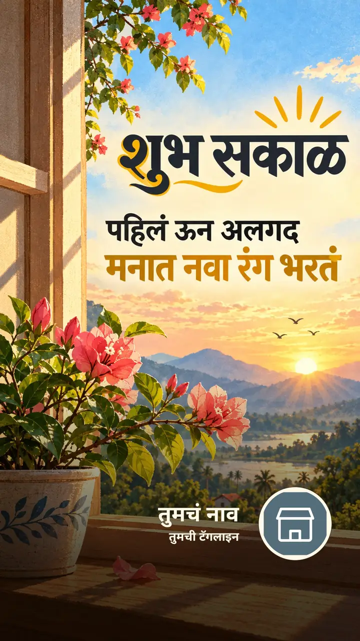 शुभ सकाळ - पहिलं ऊन अलगद - Shubh Sakal Image, फुलं, आकाश