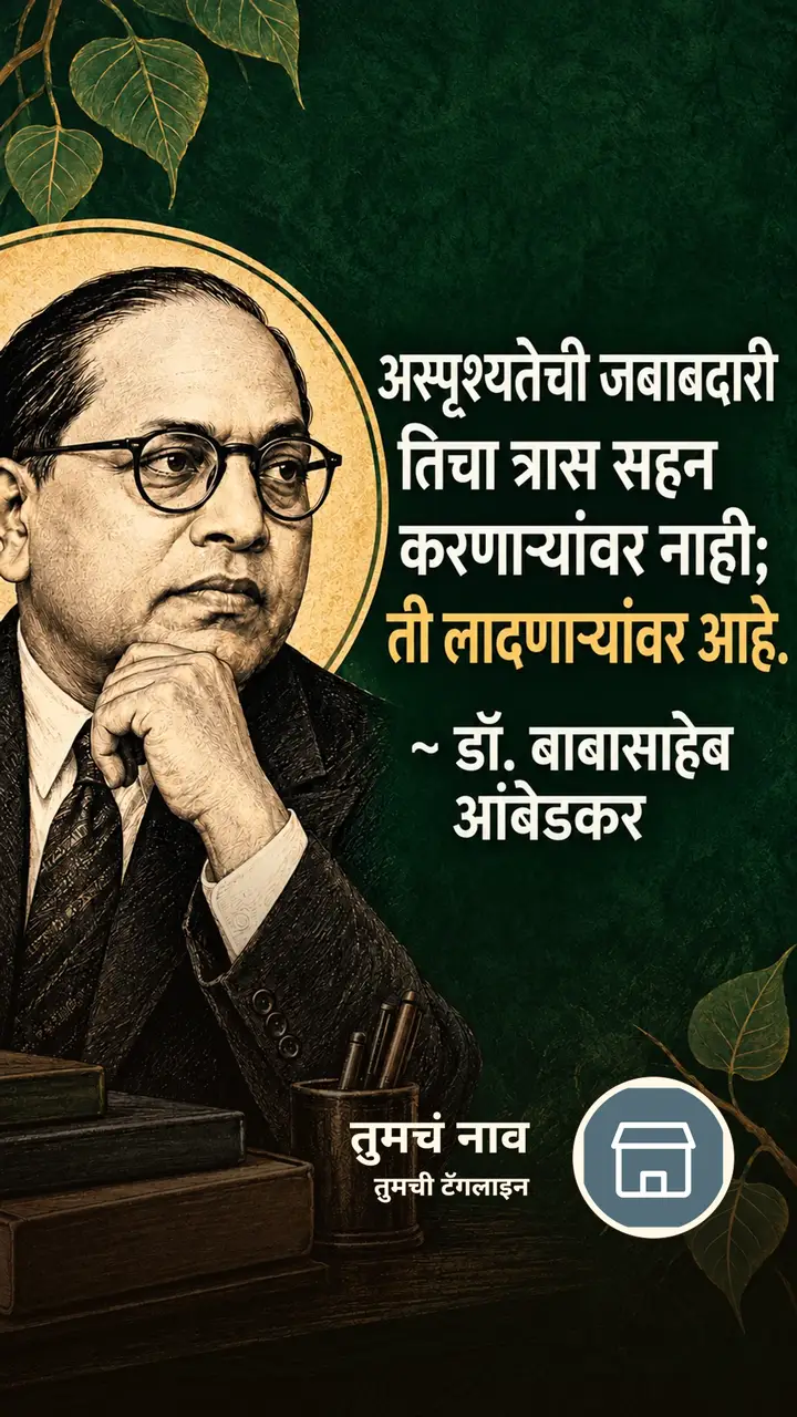 अस्पृश्यतेची जबाबदारी - Suvichar Image