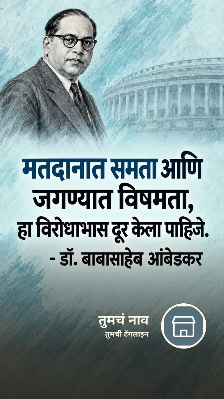 मतदानात समता आणि - Suvichar Image