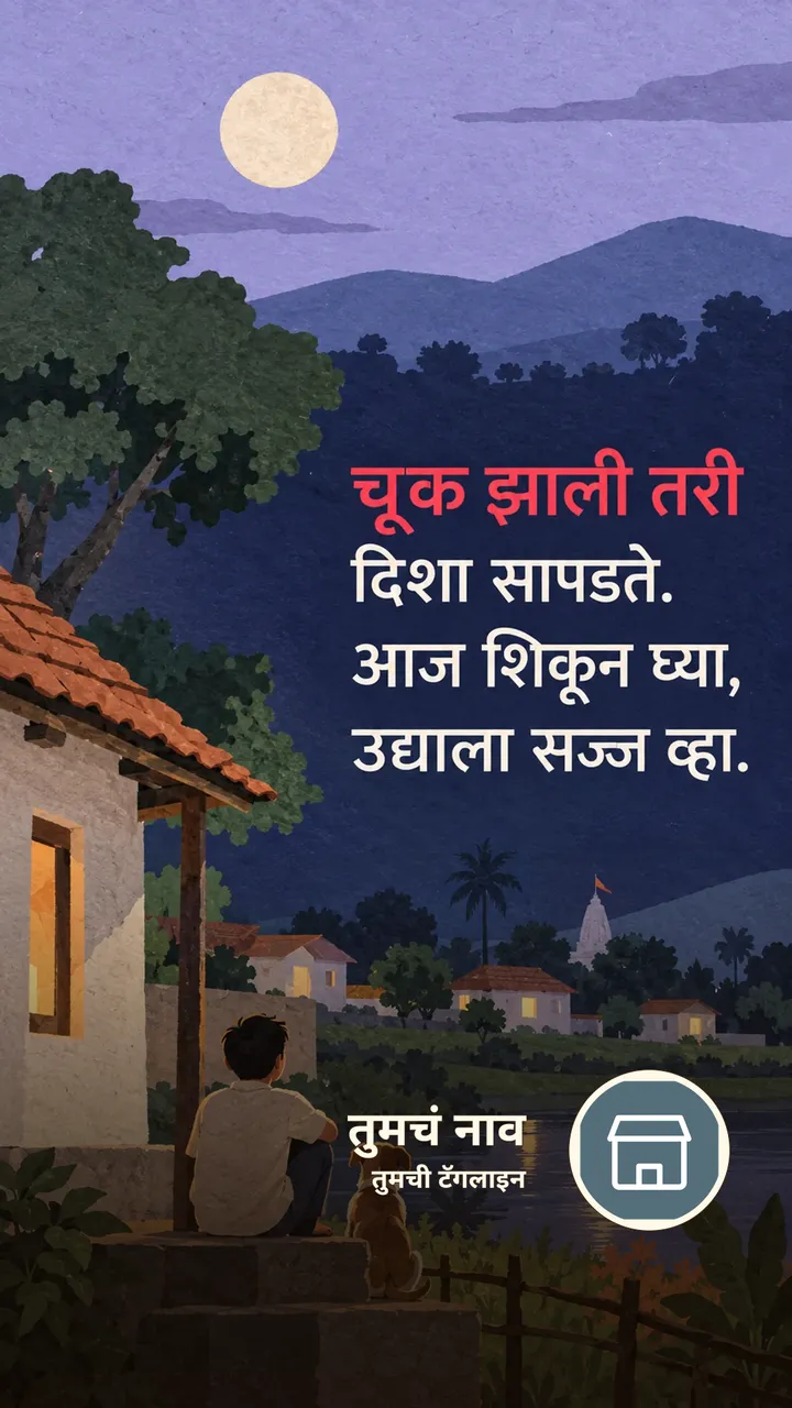 चूक झाली तरी - Shubh Ratri Image, गाव